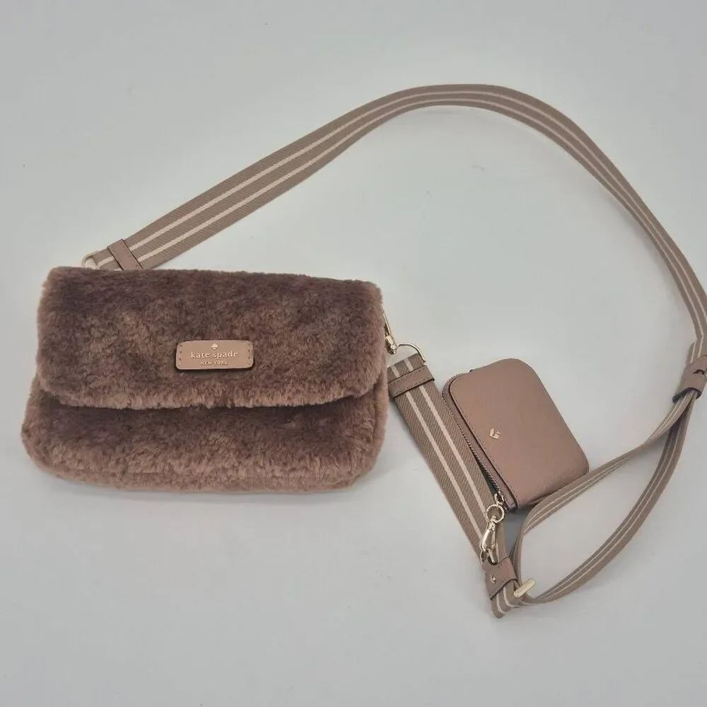 Kate Spade New York Rosie Faux Fur Small Flap Crossbody
